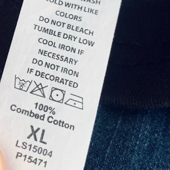 Lane Seven Black with American Flag Graphic T-shirt Size XL - Picture 7 of 7